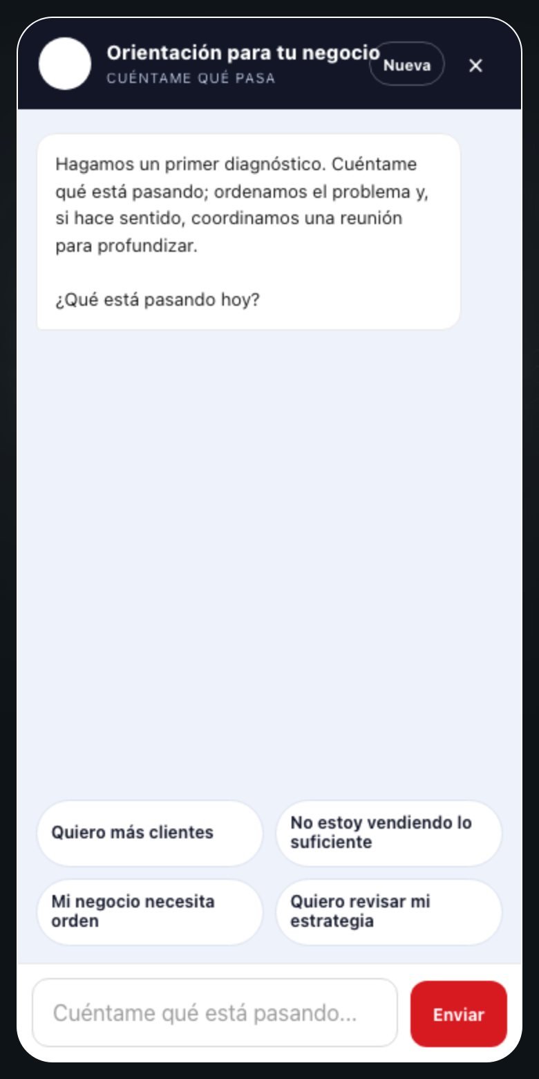 Agente de orientación de jpayala.com en el celular